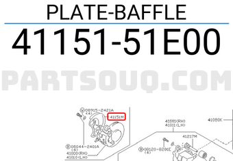 Nissan 4115151E00 PLATE-BAFFLE