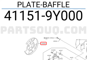 Nissan 411519Y000 PLATE-BAFFLE