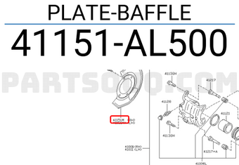 Nissan 41151AL500 PLATE-BAFFLE