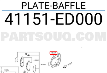 Nissan 41151ED000 PLATE-BAFFLE