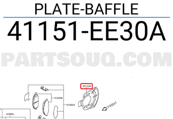 Nissan 41151EE30A PLATE-BAFFLE