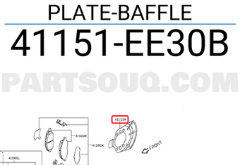 Nissan 41151EE30B PLATE-BAFFLE