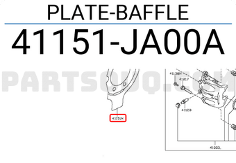 Nissan 41151JA00A PLATE-BAFFLE