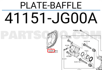 Nissan 41151JG00A PLATE-BAFFLE
