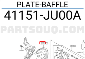 Nissan 41151JU00A PLATE-BAFFLE