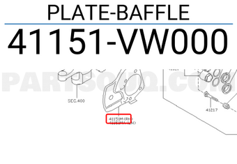 Nissan 41151VW000 PLATE-BAFFLE