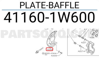 Nissan 411601W600 PLATE-BAFFLE