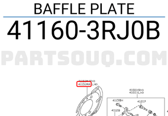 Nissan 411603RJ0B BAFFLE PLATE