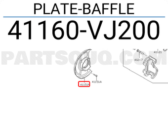 Nissan 41160VJ200 PLATE-BAFFLE