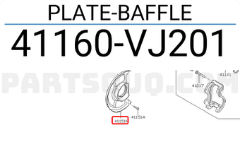 Nissan 41160VJ201 PLATE-BAFFLE