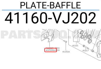 Nissan 41160VJ202 PLATE-BAFFLE