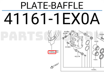 Nissan 411611EX0A PLATE-BAFFLE