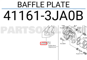 Nissan 411613JA0B BAFFLE PLATE