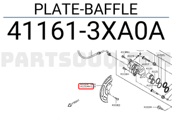 Nissan 411613XA0A PLATE-BAFFLE