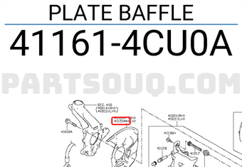 Nissan 411614CU0A PLATE BAFFLE