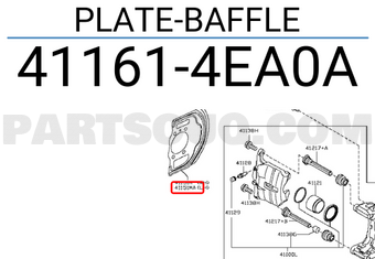 Nissan 411614EA0A PLATE-BAFFLE