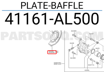Nissan 41161AL500 PLATE-BAFFLE