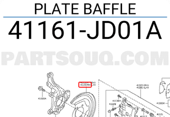 Nissan 41161JD01A PLATE BAFFLE