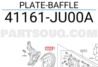 Nissan 41161JU00A PLATE-BAFFLE