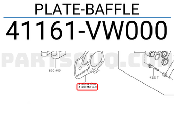 Nissan 41161VW000 PLATE-BAFFLE