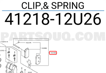 Nissan 4121812U26 CLIP,& SPRING