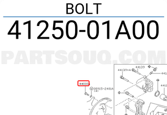 Nissan 4125001A00 BOLT