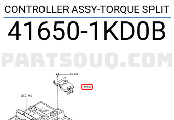 Nissan 416501KD0B CONTROLLER ASSY-TORQUE SPLIT