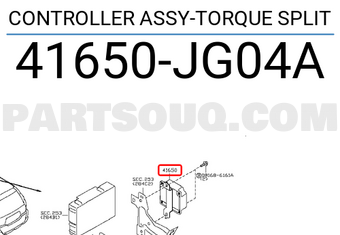 Nissan 41650JG04A CONTROLLER ASSY-TORQUE SPLIT