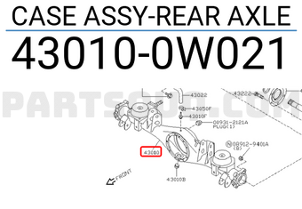Nissan 430100W021 CASE ASSY-REAR AXLE