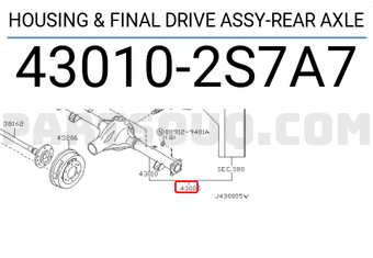 Nissan 430102S7A7 HOUSING & FINAL DRIVE ASSY-REAR AXLE