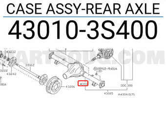 Nissan 430103S400 CASE ASSY-REAR AXLE