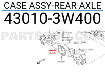 Nissan 430103W400 CASE ASSY-REAR AXLE