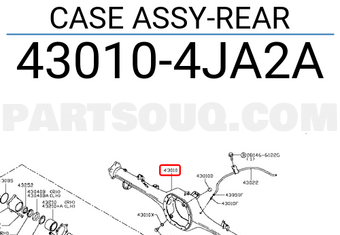 Nissan 430104JA2A CASE ASSY-REAR