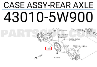 Nissan 430105W900 CASE ASSY-REAR AXLE