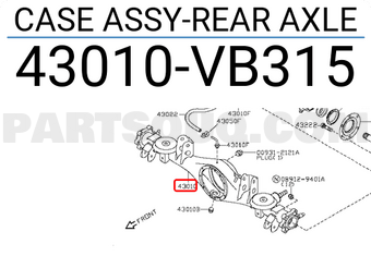Nissan 43010VB315 CASE ASSY-REAR AXLE