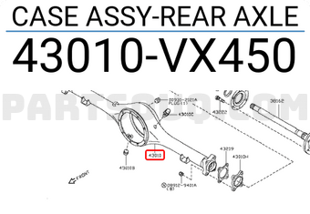 Nissan 43010VX450 CASE ASSY-REAR AXLE