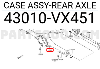 Nissan 43010VX451 CASE ASSY-REAR AXLE