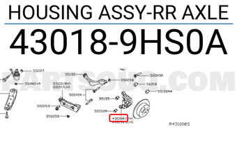 Nissan 430189HS0A HOUSING ASSY-RR AXLE