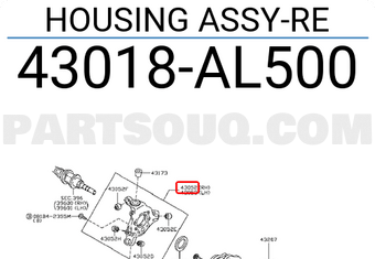 Nissan 43018AL500 HOUSING ASSY-RE