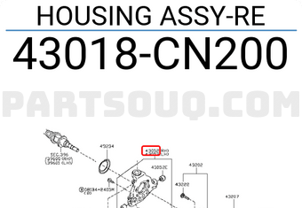 Nissan 43018CN200 HOUSING ASSY-RE