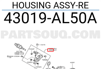 Nissan 43019AL50A HOUSING ASSY-RE