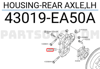 Nissan 43019EA50A HOUSING-REAR AXLE,LH