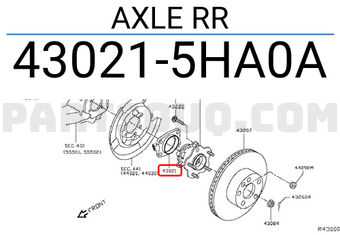 Nissan 430215HA0A AXLE RR