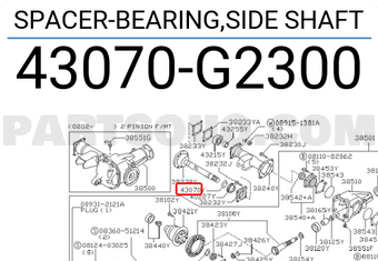 Nissan 43070G2300 SPACER-BEARING,SIDE SHAFT