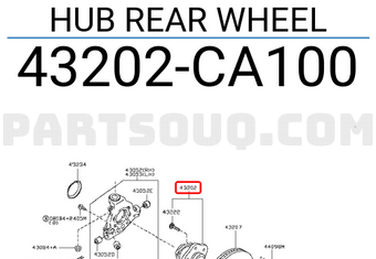 Nissan 43202CA100 HUB REAR WHEEL