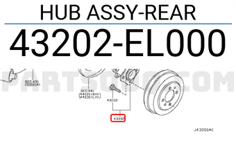 Nissan 43202EL000 HUB ASSY-REAR