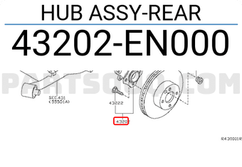 Nissan 43202EN000 HUB ASSY-REAR