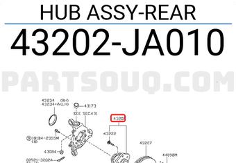 Nissan 43202JA010 HUB ASSY-REAR