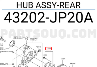 Nissan 43202JP20A HUB ASSY-REAR
