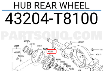 Nissan 43204T8100 HUB REAR WHEEL